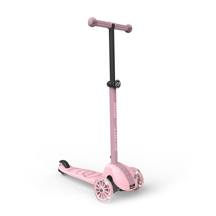 SCOOTANDRIDE Highwaykick 3S Hulajnoga z systemem sterowania 2w1 i kółkami LED składana 3+ Rose