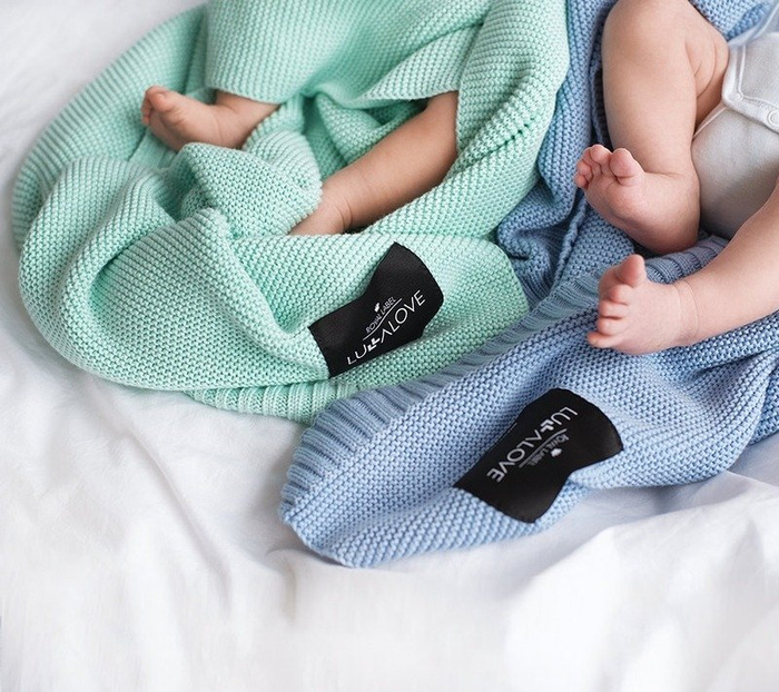 Bambusowy koc Baby blue LL0379-Lullalove, kocyki dla dzieci