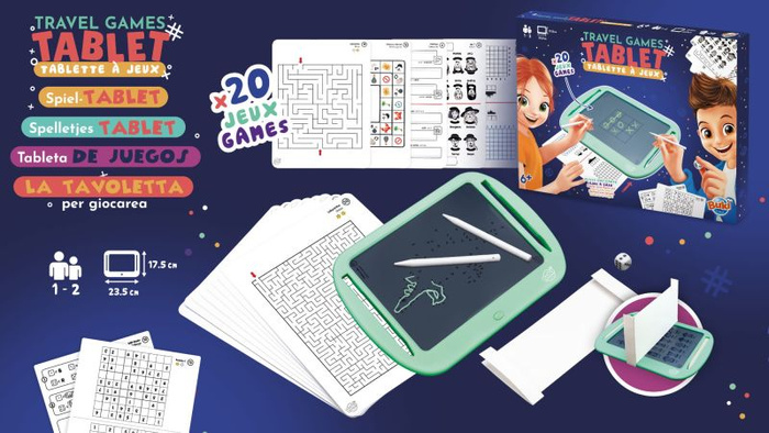 Tablet z grami podróżnymi Buki 6208 zabawki edukacyjne