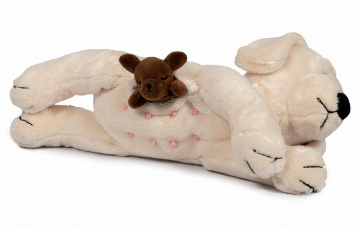 Maskotka piesek Mama ze szczeniakami 3 pluszaki dla dzieci w zestawie Astrup 84627