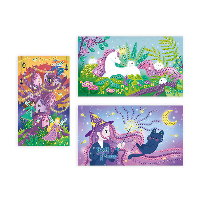 Zestaw kreatywny naklejanie Diamencików 1350 szt. Magia Janod J07877