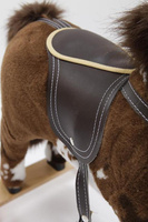 Mały konik na biegunach Alex w łaty, zabawka na biegunach