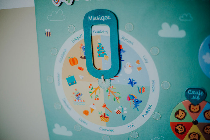 Miękka tablica aktywizująca Mój pierwszy kalendarz Lilliputiens 83894