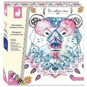 Zestaw kreatywny String Art Zwierzęta 8+, Janod J07912