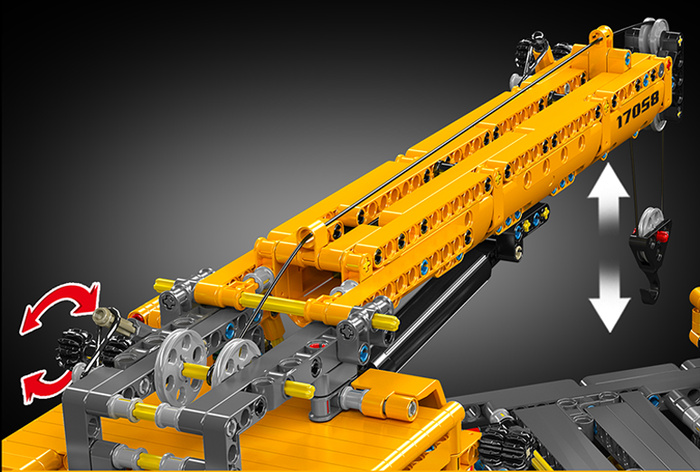 Klocki konstrukcyjne Mould King 17058 Zestaw do budowy modelu dźwigu mobilnego 997 elementów