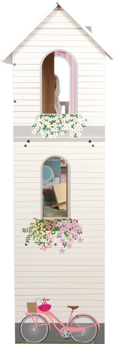 Domek dla lalek z wyposażeniem 3 piętrowa Dream Villa XL winda i balkon Small Foot 12730