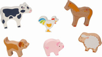 Drewniane figurki zwierząt gospodarskich Goki 58320