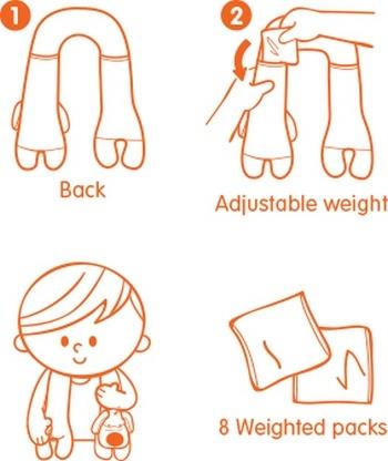 Uspokajająca nakładka na ramiona pies czerwony Training2s K's Kids KAKT21001