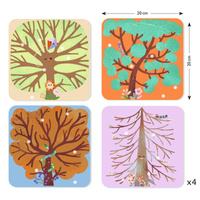 Zestaw artystyczny tworzenie kolorowych ilustracji z filcowych naklejek Drzewa Djeco DJ00089