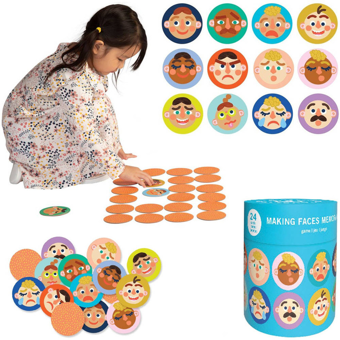 Gra pamięciowa Memo Twarze pełne emocji 158970-Manhattan Toy, gry dla dzieci