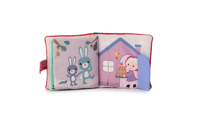 Miękka książeczka aktywizująca z mini gryzakiem Czerwony Kapturek 83495 LILLIPUTIENS