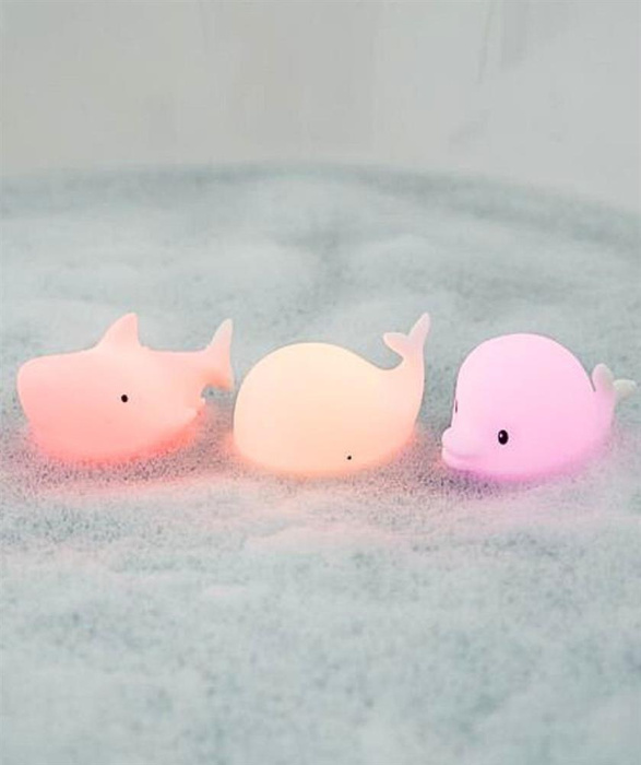 Lampki silikonowe do wody morski zestaw mini Rekin Wieloryb i Delfin Rabbit & Friends 520060