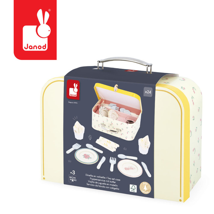 Zestaw piknikowy w walizce z akcesoriami 24 el. Shiny Grandma Janod J06637