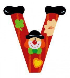 Głoska Clown "V", 81758-Sevi, nauka literek dla dzieci, alfabet