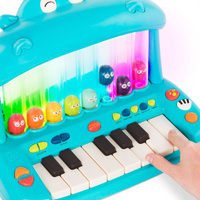 Hippo Pop Play Piano Keyboard ze skaczącymi ptaszkami BX2297Z-B.Toys, zabawki muzyczne