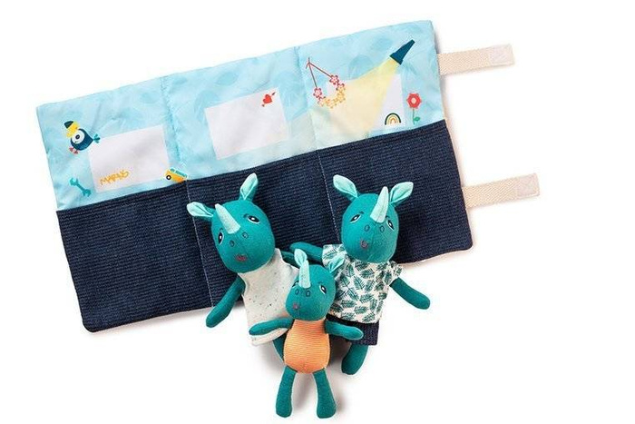 Przytulanki dla dzieci Rodzina Nosorożców z rozkładaną matą Nosorożec Marius Lilliputiens 83245