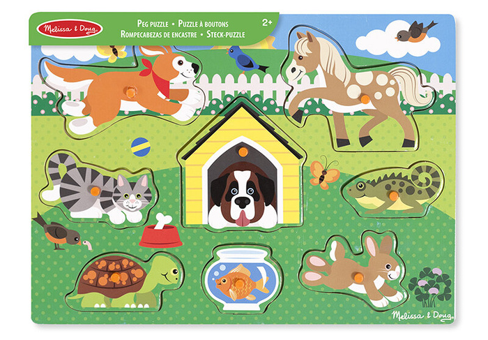 Drewniana układanka z uchwytamimi Zwierzęta Melissa & Doug 19053