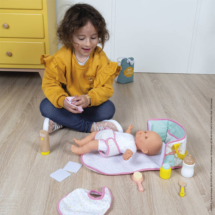 Zestaw torba do przewijania z 8 akcesoriami J06501-Janod, akcesoria dla lalek