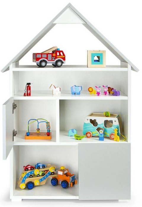 Drewniany regał w kształcie domku Mała Chatka, meble do pokoju dziecięcego