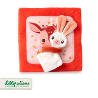 Miękka książeczka aktywizująca z mini-komforterem sarenka Stella i jej przytulanka 83491 Lilliputiens