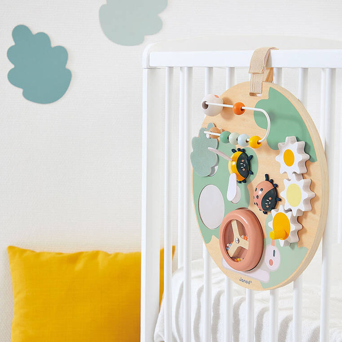 Wielofunkcyjna tablica edukacyjna drewniana Ogród Sweet Cocoon Janod J04057