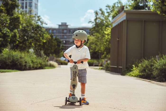 Kask S-M dla dzieci 3+ Olive Scootandride S00008