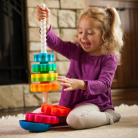 Zakręcona wieża sensoryczna MiniSpinny Fa110-1 Fat Brain Toys, zabawki sensoryczne