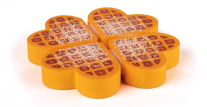 Drewniane gofry na rzep do krojenia Serca Erzi 13265