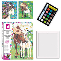 Zestaw kreatywny Malowanie po numerach Konie Janod J07953