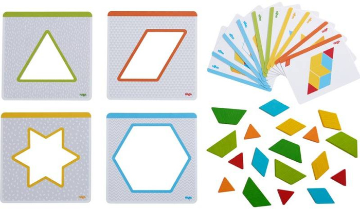 Drewniana układanka dla dzieci Kolorowe kształty HB305952-Haba, zabawki edukacyjne