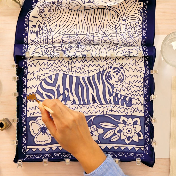 Zestaw artystyczny dla dorosłych Atelier Grands Augustins Atelier10 malowanie na jedwabiu Djeco GA10010