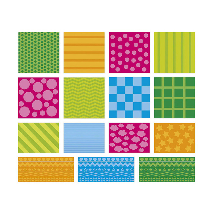 Duże naklejki wielorazowe na arkuszach 150 szt. Figury geometryczne Janod J09194