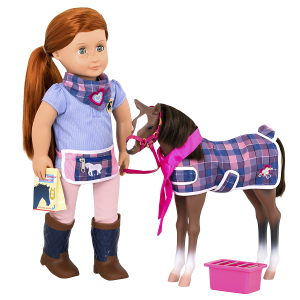 Koń dla lalek Źrebak Quarter 11 akcesoriów Our Generation