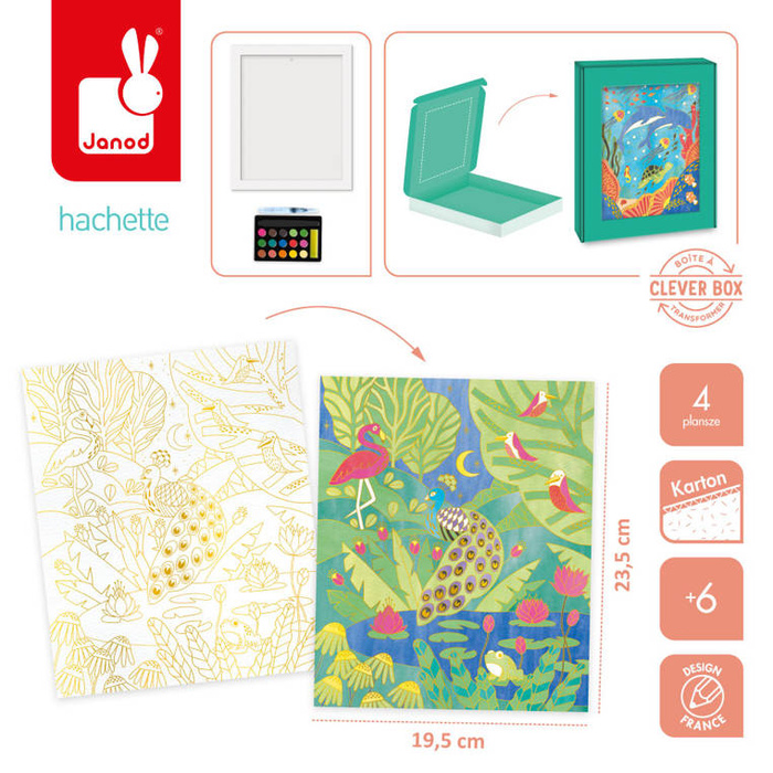 Zestaw kreatywny Złote kontury Zwierzęta Janod J07959