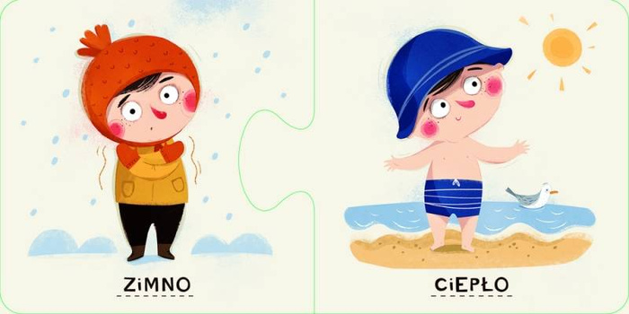 Pucio. Przeciwieństwa Nasza Księgarnia, puzzle dla dzieci