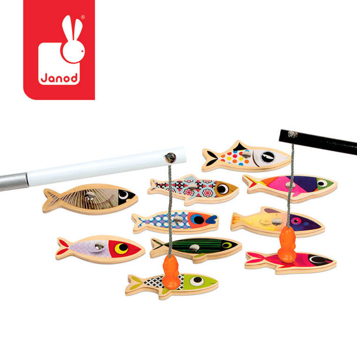 Magnetyczny zestaw dla dzieci Rybki J08209-Janod, gra zręcznościowa