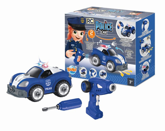 Wóz policyjny do skręcania zdalnie sterowany 9023 Buki pojazdy dla dzieci