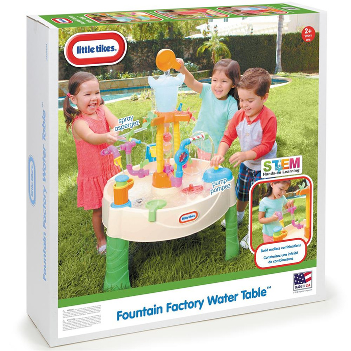 Stół wodny Little Tikes 642296E3 Interaktywna Fontanna z akcesoriami Centrum aktywności dla dzieci