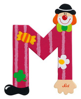 Głoska Clown "M", 81749-Sevi, nauka literek dla dzieci, alfabet