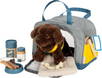 Pies z torbą i zestawem do pielęgnacji Small Foot 12600 maskotki dla dzieci