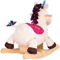 Pluszowy koń na biegunach jednorożec Rodeo Rocker Dilly Dally B.Toys BX1660Z