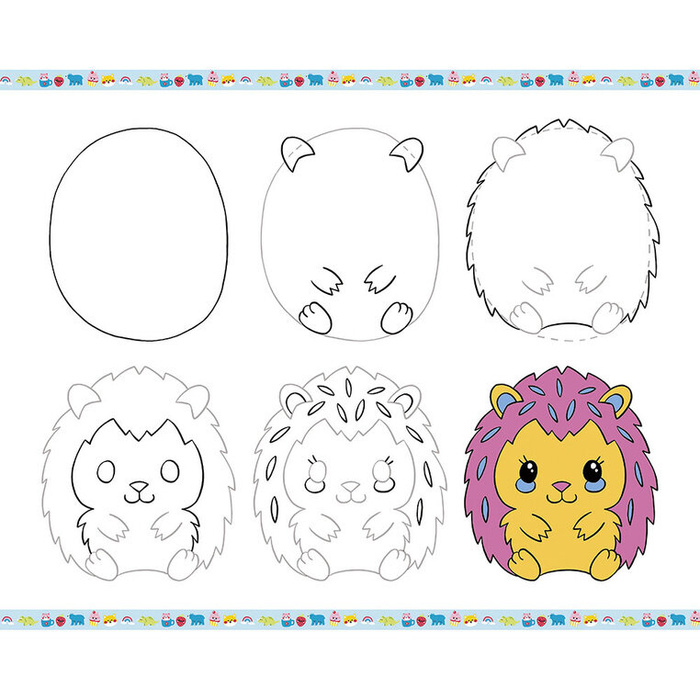 Zestaw kreatywny Rysowanie krok po kroku z brokatowymi markerami 20 rysunków i kolorowanek Janod J09157