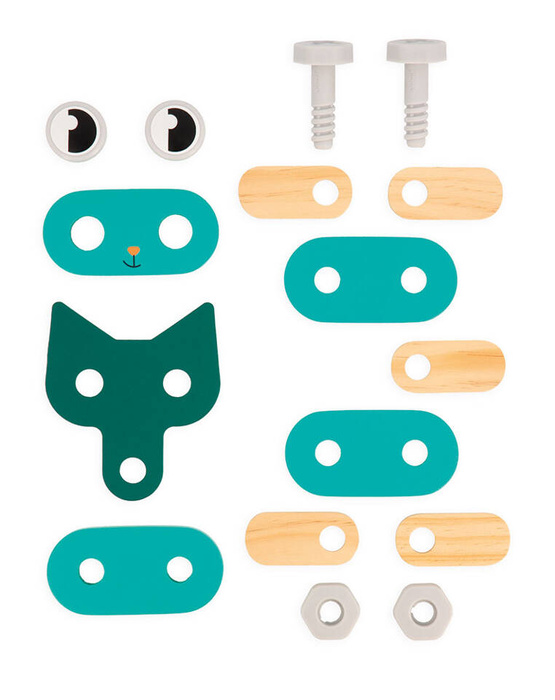 Drewniane zwierzątka do składania 53 elementy Brico Kids Janod J06450