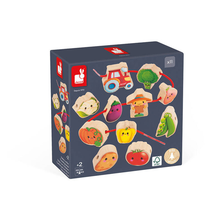 Nawlekanka z drewnianymi Warzywami Farma J03313 Janod