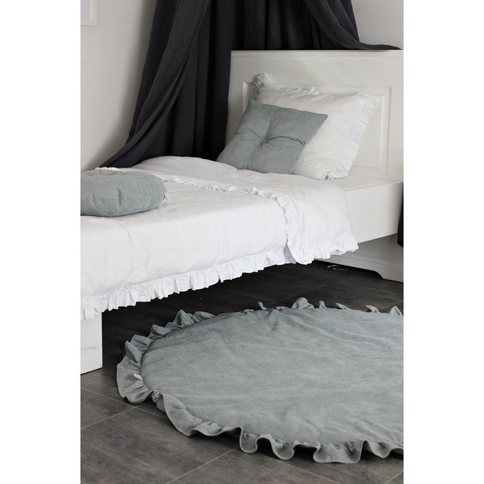 Lniana mata z falbanką denim PN13225-Cotton Sweets, pokój dziecka