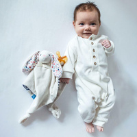 DouDou Kocyk Przytulanka Króliczek - biały whisb122-Friends of Whisbear®, prezent dla niemowlaka