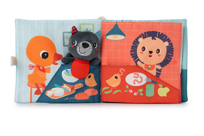 Książeczka aktywizująca z miniprzytulanką Smacznego! Wilk Louis Lilliputiens 83535