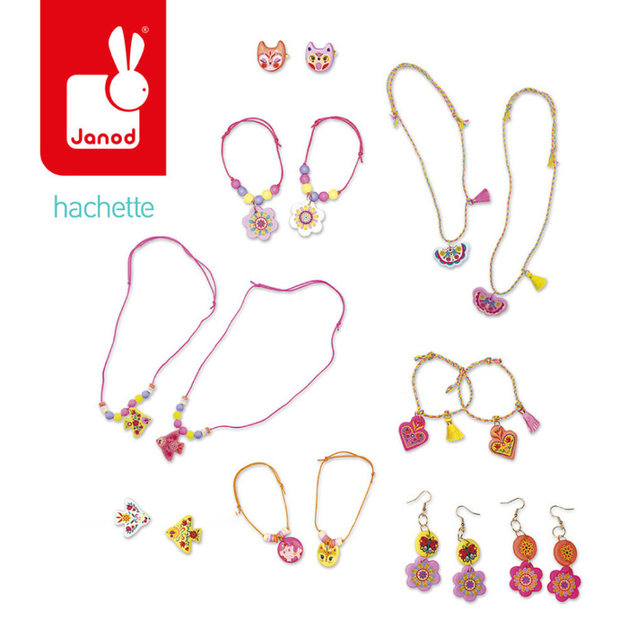 Zestaw kreatywny do tworzenia biżuterii dla przyjaciółek Klejnoty przyjaźni Janod J09186