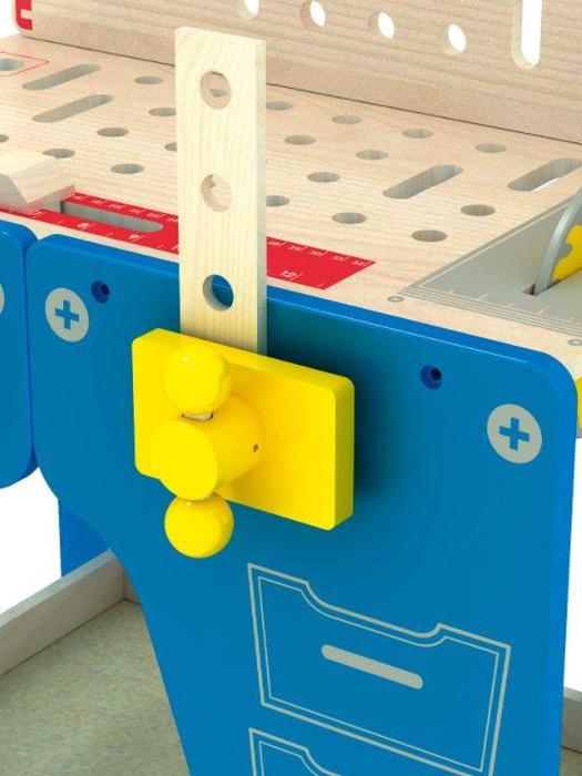 Drewniany warsztat dla dzieci z narzędziami Super majsterkowicz