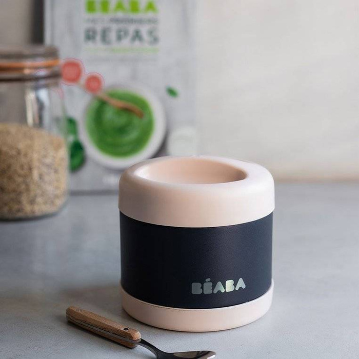 Termos na obiad dla dziecka ze stali nierdzewnej z hermetycznym zamknięciem 500 ml light pink/night blue Beaba 912910